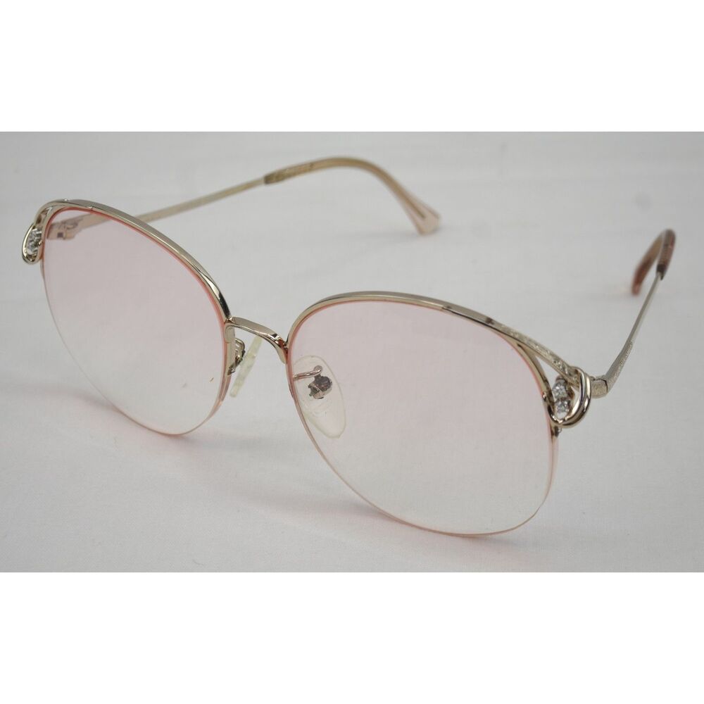 Vintage Tura MOD2450 Glasses | 12K Gold Filled, Rhinestones, Pink Gradient